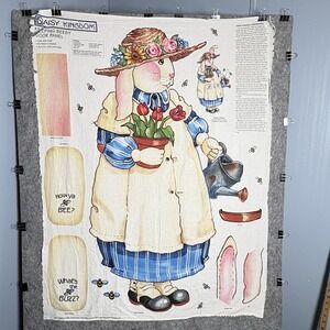 Daisy‎ Kingdom Keeping Beesy Bunny Door Panel Fabric Rabbit Floral #3833 New